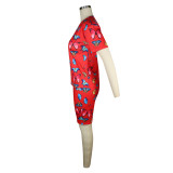 Casual Butterfly Print Sweatpants Two Pieces Set