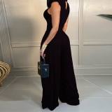 Solid Color Flared Straight Leg Trousers