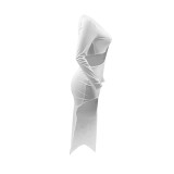 Solid Round Neck Tee & Split Hem Dress