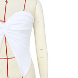 Solid Kink Bandeau Sexy Strapless Top