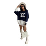 2022 Winter Simple Letter Knitted Sweater
