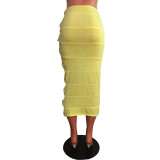 Hollow Knotted Long Beach Skirt