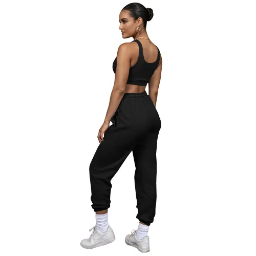 Solid Color Double-layer Sports Vest and Trousers