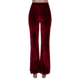 Micro-Flare Mid Waist Casual Pants