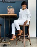 Solid Top & Pants Set