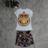 Casual Printed Short Sleeve Short Set