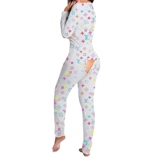 Casual Pattern Printed Home Jumpsuit