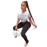 2023 Branded Letter Printed Short Sleeve T-shirt and Trousers