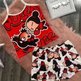 Sexy Graphic Print Suspender Yoga Short Pant Sets