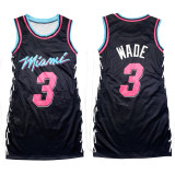 Casual Sleeveless Letter Print Double-sided Pattern Bandage Basketball Shirt Dress