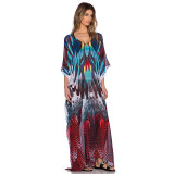Chiffon Positioning Flower Beach Dress
