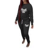Winter Printed Womens 2 Two Piece Sets Tracksuit Stacked Matching Sets