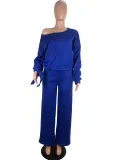 Casual Solid Color Two Piece Set