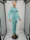2022 Solid Printed Women Set Hooded Sweatshirt Jogger Pants Suit Tracksuit Matching Two Piece Set