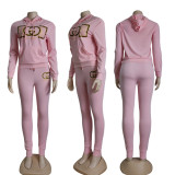 Autumn/Winter Fashion Bronzing Long Sleeve Sweatshirt + Trousers Set