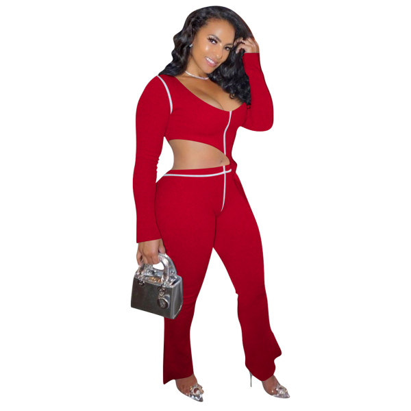 Casual Thread Pit Irregular Two Piece Set
