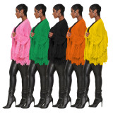 Falling For Fringe Knit Sweater