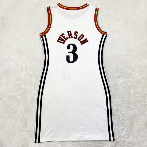Casual Sleeveless Double-sided Pattern Printed Webbing Basketball Mini Dress