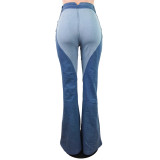 Casual Stitching Contrast Jeans