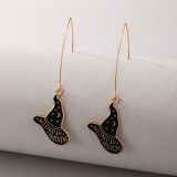 Black Simple Magic Hat Stud Earrings