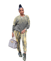 Casual Tie-dye Pullover 2 Piece Set