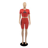 Casual Printed Queen Summer Short Set
