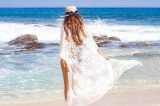 Mesh Lace Embroidered Beach Cardigan