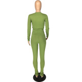 Solid Color Loungewear Blouse and Flared Pants