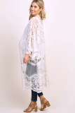 Lace Mesh Embroidered Beach Cardigan