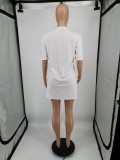 Women Printed Short Sleeve Club Dress