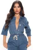Casual Fan Favorite Denim Jumpsuit