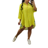 Fashion Loose Printed Ladies Shirt