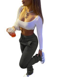 Casual Sports Drawstring Pants with Pockets