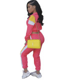 Casual Splicing Sports Two Piece Pant Set