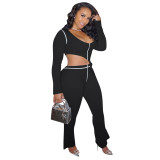 Casual Thread Pit Irregular Two Piece Set