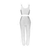 Solid Color Double-layer Sports Vest and Trousers