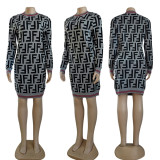 Ladies Bodycon Skirt Knitted Sweater Dresses