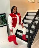 Fashion Single-breasted Embroidered Long Sleeve Coat