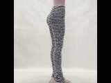 Spring Knitted Stripe Sexy Slim High Waist Pants