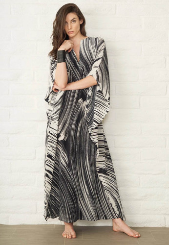 Striped Robe Sun Cover Beach Dress