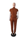 Color-blocking Air Layer Thicken Baseball Uniform Casual Print Split Joint Buckle Long Sleeve Two Pieces