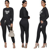 Winter Printed Womens 2 Two Piece Sets Tracksuit Stacked Matching Sets