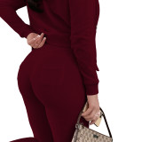 Autumn Winter Double-sided Fleece Vest Hooded Three Piece Set