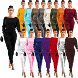 Women's Lady Tracksuit Sweatshirt Pants Set