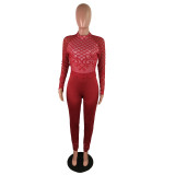 Sexy Lace Long Sleeve Jumpsuit