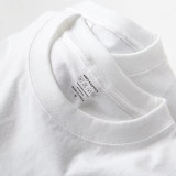 White Cotton Crew Neck Double-sided Printed Letters T-shirt