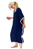 Summer V Neck Tassel Chiffon Beach Maxi Dress