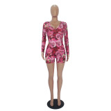 Valentine's Day Love Printed Home Jumpsuit