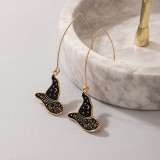 Black Simple Magic Hat Stud Earrings