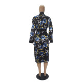 Print Kimono Robes Outerwear For Women